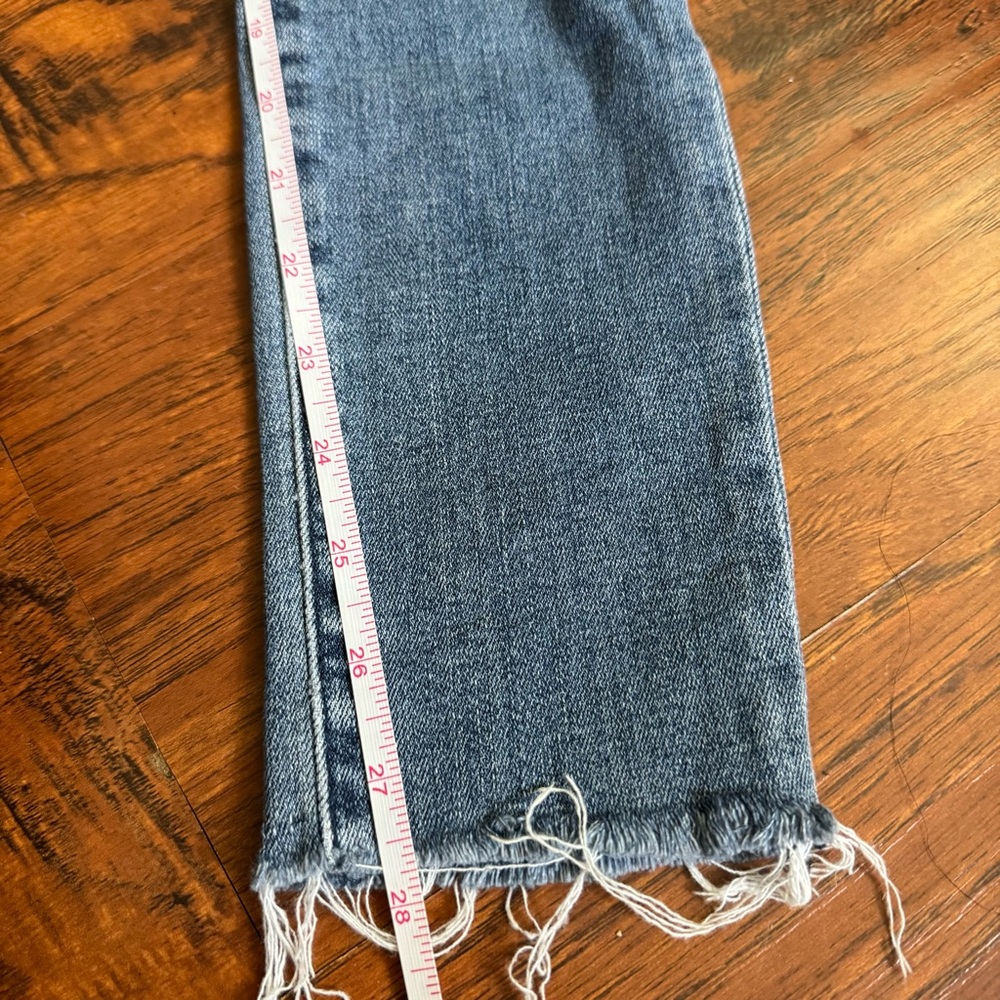 Abercrombie & Fitch Jeans Women's Sz 4 High Rise Skinny Blue Stretch Distressed - Picture 7 of 7